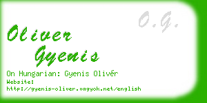 oliver gyenis business card