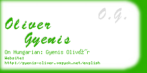 oliver gyenis business card